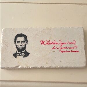 Stone Plaque Abraham Lincoln quote